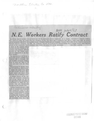 N.E. Workers Ratify Contract