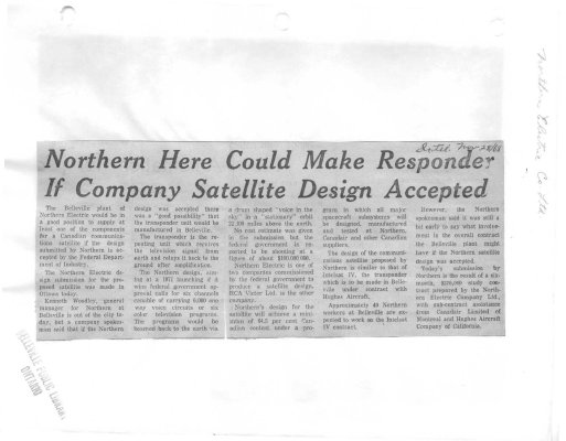 Northern Here Could Make Responder If Company Satellite Design Accepted