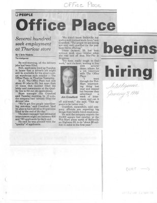 Office Place begins hiring