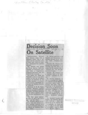 Decision Soon on Satellite