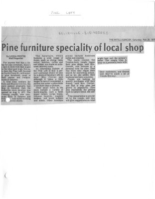 Pine furniture speciality of local shop