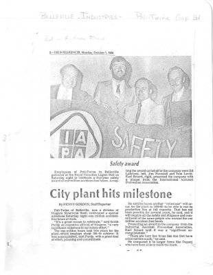 City plant hits milestone