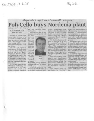 PolyCello buys Nordenia plant