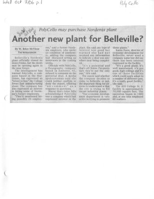 Another new plant for Belleville?