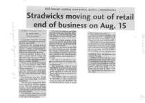 Stradwicks moving out of retail end of business on Aug. 15