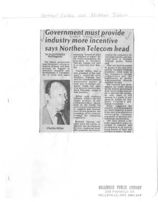 Government must provide industry more incentive says Northern Telecom head