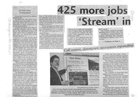 425 more jobs 'Stream' in