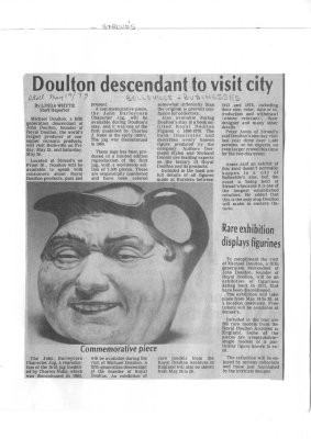 Doulton descendant to visit city