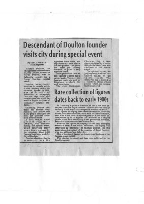 Descendant of Doulton founder visits city during special event