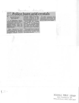 Police burn acid crystals