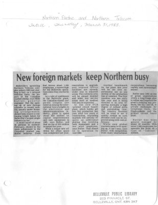 New foreign markets keep Northern busy