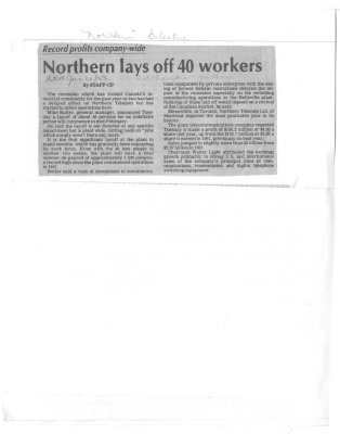 Northern lays off 40 workers