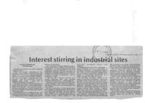 Interest stirring in industrial sites