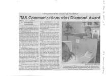 TAS Communications wins Diamond Award