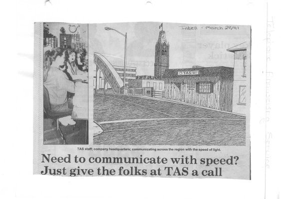 Need to communicate with speed? Just give the folks at TAS a call