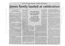 James family lauded at celebration