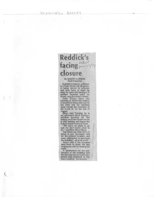 Reddick's facing closure