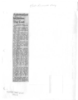 Automation increases the cost