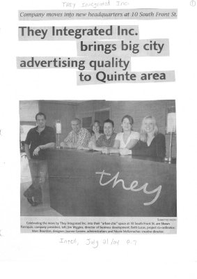 They Integrated Inc. brings big city advertising quality to Quinte area