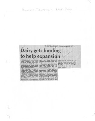 Dairy gets funding to help expansion