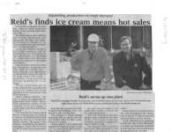 Reid's finds ice cream means hot sales