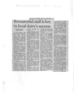 Resourceful staff is key to local dairy's success