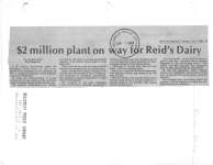 $2 million plant on way for Reid's Dairy