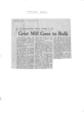 Grist Mill Goes to Bulk