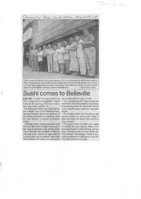 Sushi comes to Belleville