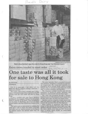 One taste was all it ook for sale to Hong Kong