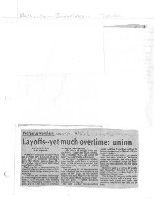 Layoffs -- yet much overtime: union