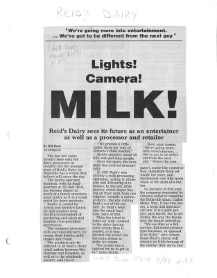 Lights! Camera! MILK!