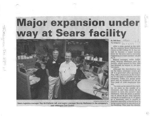 Major expansion under way at Sears facility