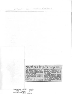 Northern layoffs drop