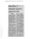 Meridian 1 ensures plant's place in city