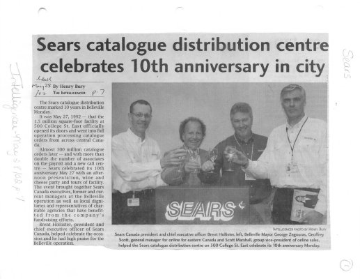 Sears catalogue distribution centre celebrates 10th anniversary in city