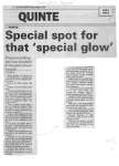 Special spot for that "special glow"