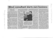 Blind consultant starts own business