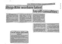 Shop-Rite workers latest layoff casualties