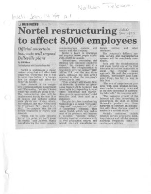 Nortel restructuring to affect 8,000 employees