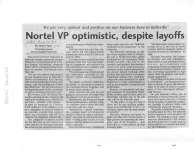 Nortel VP optimistic, despite layoffs