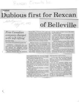 Dubious first for Rexcan on Belleville