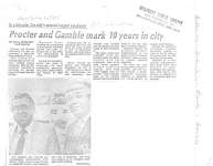 Procter and Gamble mark 10 years in city