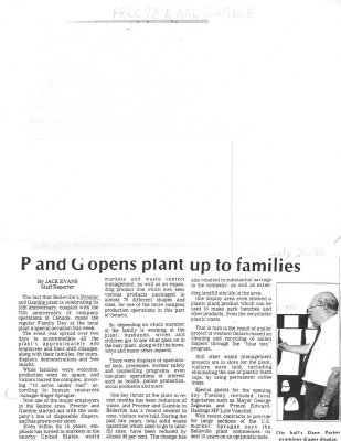 P and G opens plant up to families