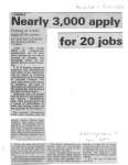 Nearly 3000 apply for 20 jobs