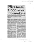 P&G tests 1000 area job-seekers