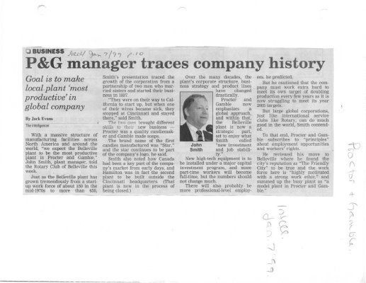 P&G manager traces company history