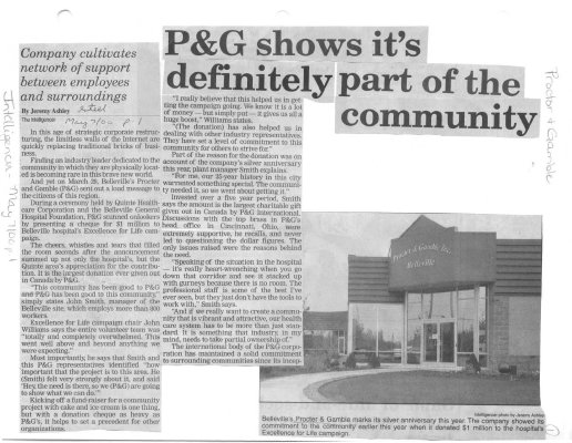 P & G shows it's definitely part of the community