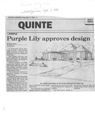 Purple Lily approves design