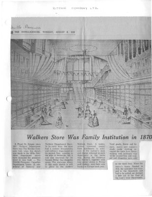 Walkers Store Was Family Institution in 1870s